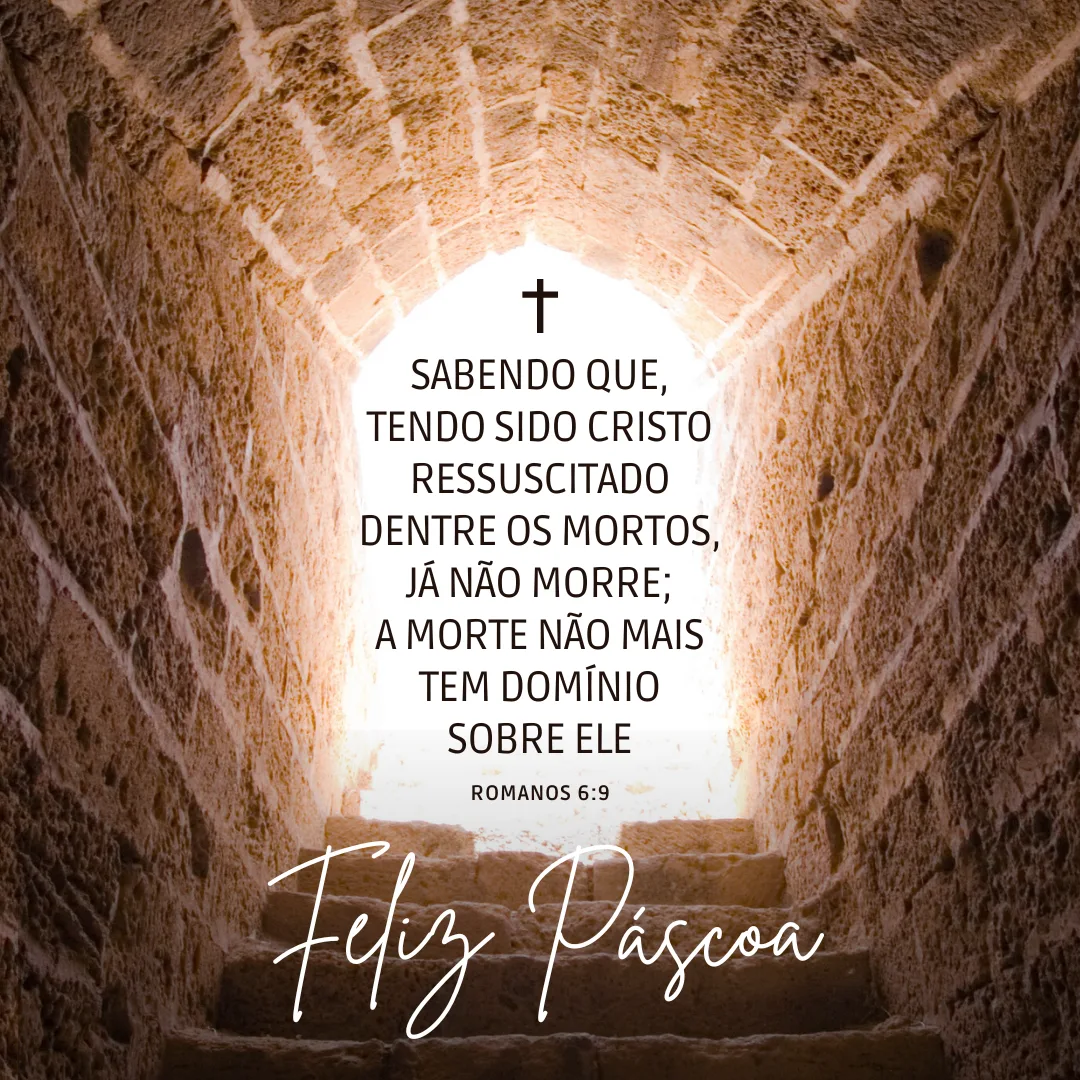 \"Sabendo que, tendo sido Cristo ressuscitado dentre os mortos, já não morre; a morte não mais tem domínio sobre ele.\" Feliz Páscoa!

