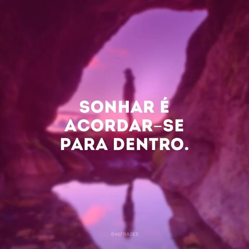 Sonhar é acordar-se para dentro.