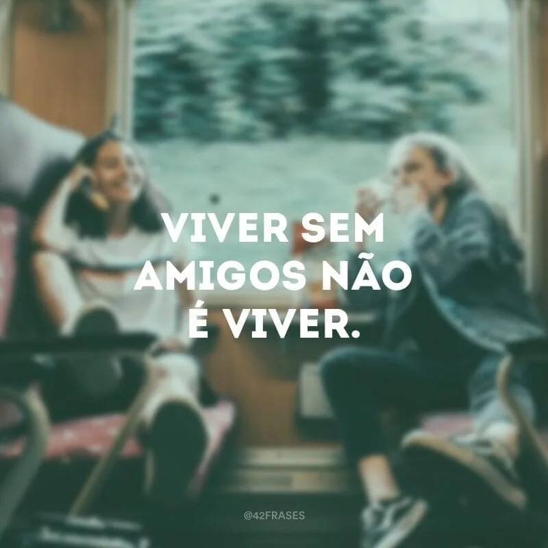 Viver sem amigos não é viver.