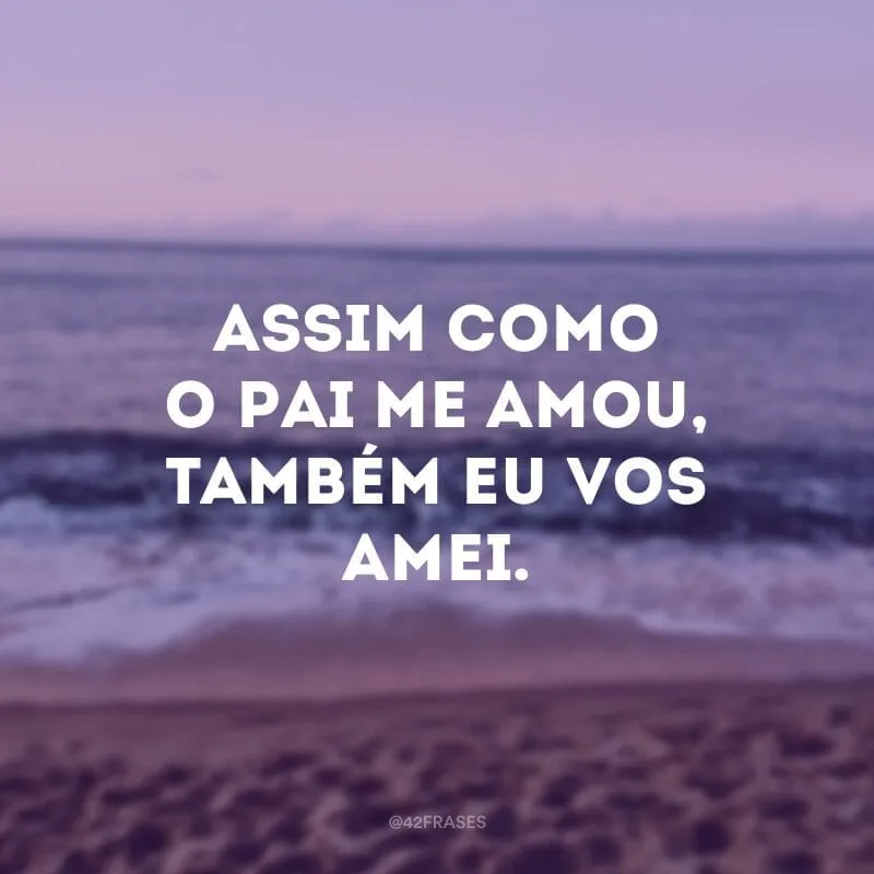 Assim como o Pai me amou, também eu vos amei.