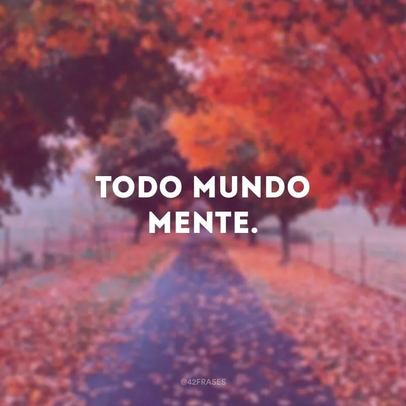 Todo mundo mente.