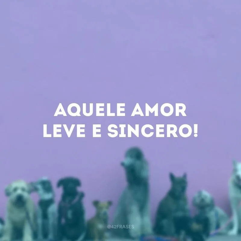 Aquele amor leve e sincero!