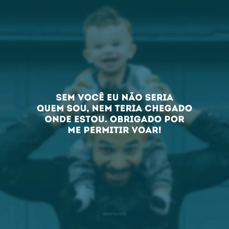 Sem você eu não seria quem sou, nem teria chegado onde estou. Obrigado por me permitir voar!