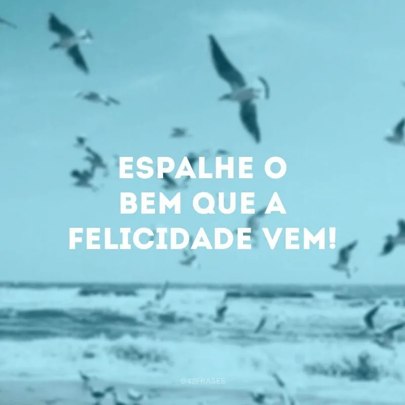 Espalhe o bem que a felicidade vem!