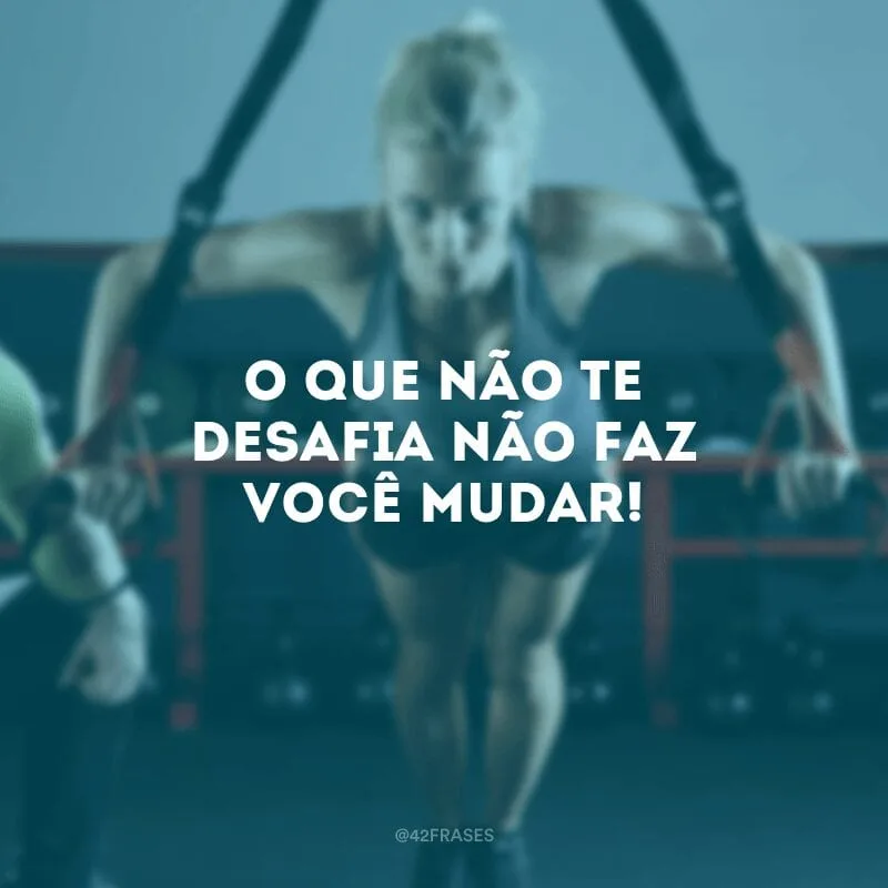 O que não te desafia não faz você mudar!