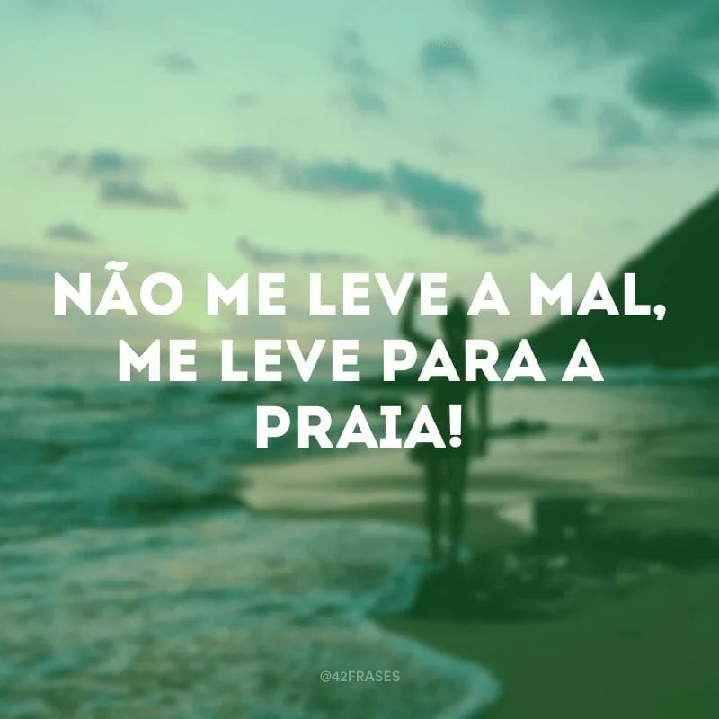 Não me leve a mal, me leve para a praia!