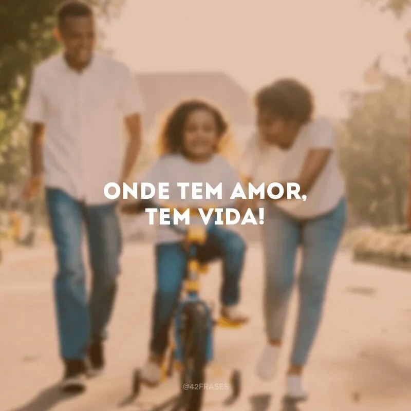 Onde tem amor, tem vida! 