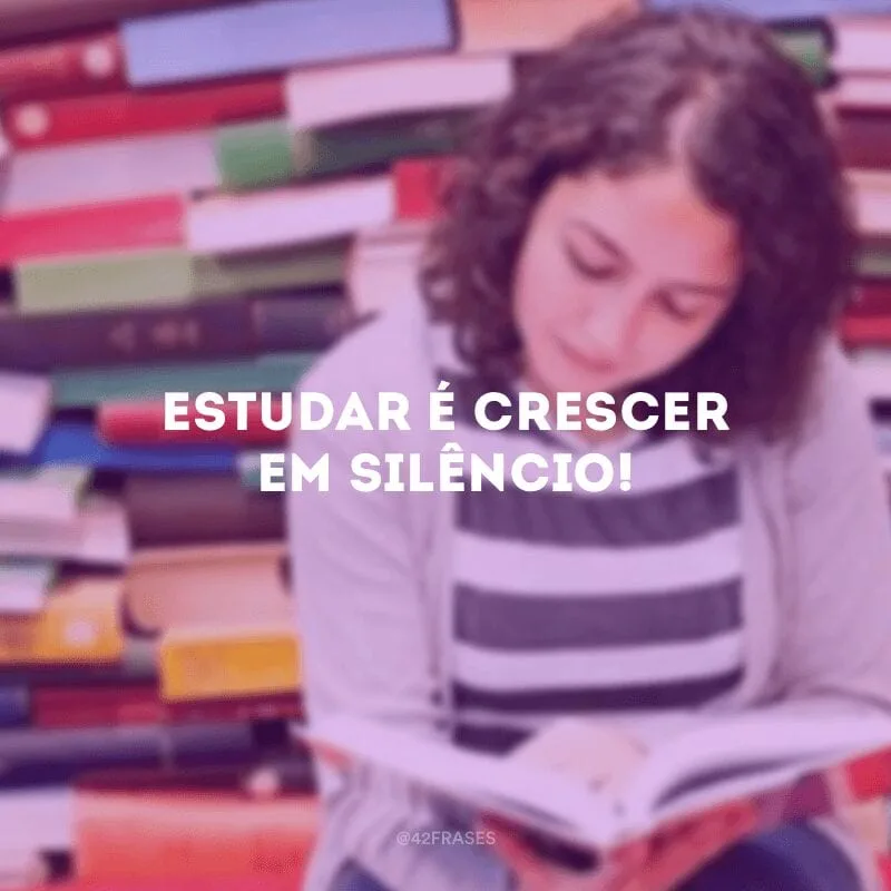 Estudar é crescer em silêncio!