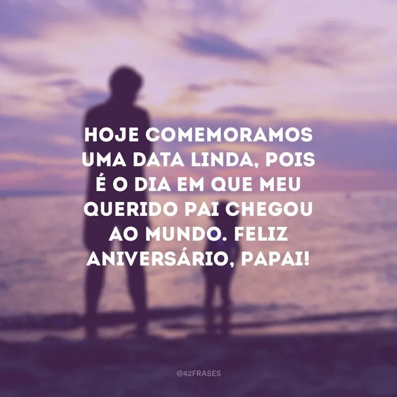 Hoje comemoramos uma data linda, pois é o dia em que meu querido pai chegou ao mundo. Feliz aniversário, papai!