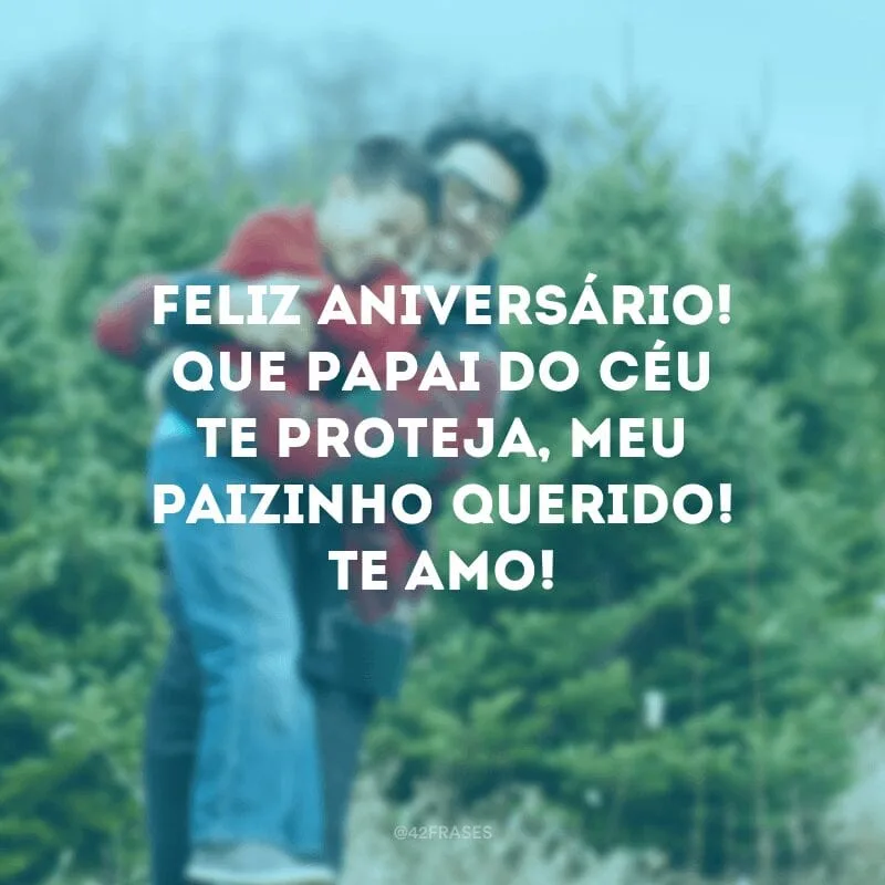 Feliz aniversário! Que Papai do Céu te proteja, meu paizinho querido! Te amo!