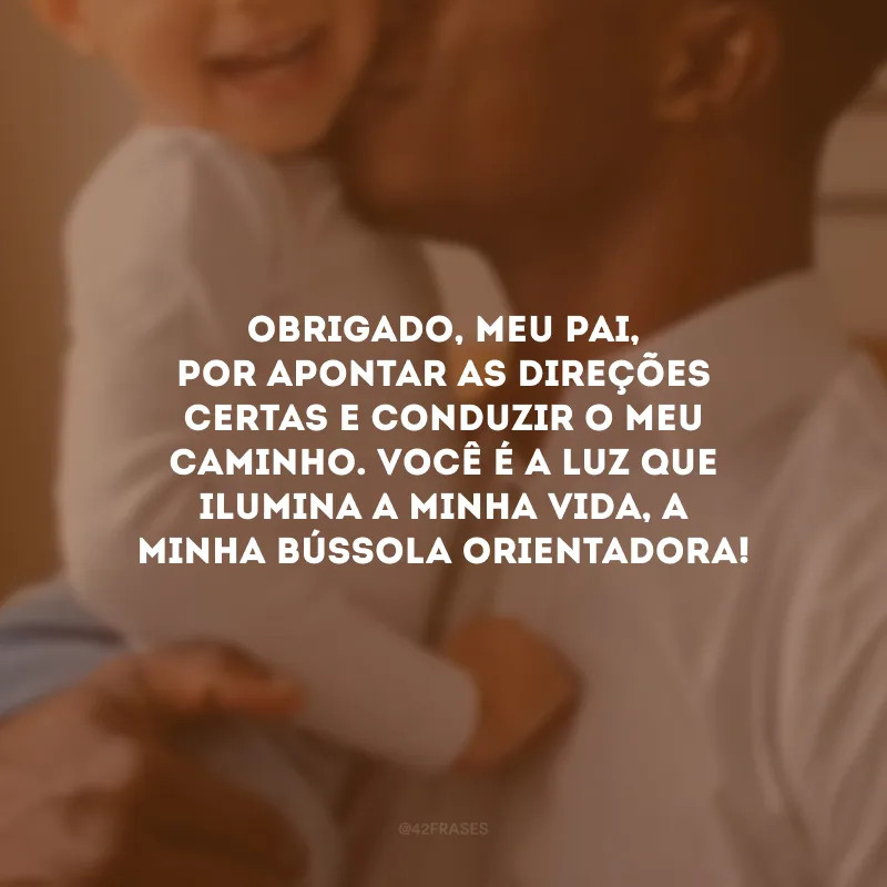 Obrigado, meu pai, por apontar as direções certas e conduzir o meu caminho. Você é a luz que ilumina a minha vida, a minha bússola orientadora!