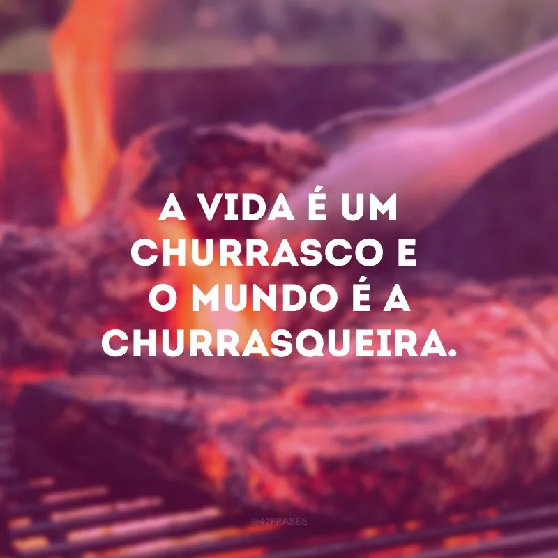 A vida é um churrasco e o mundo é a churrasqueira. 