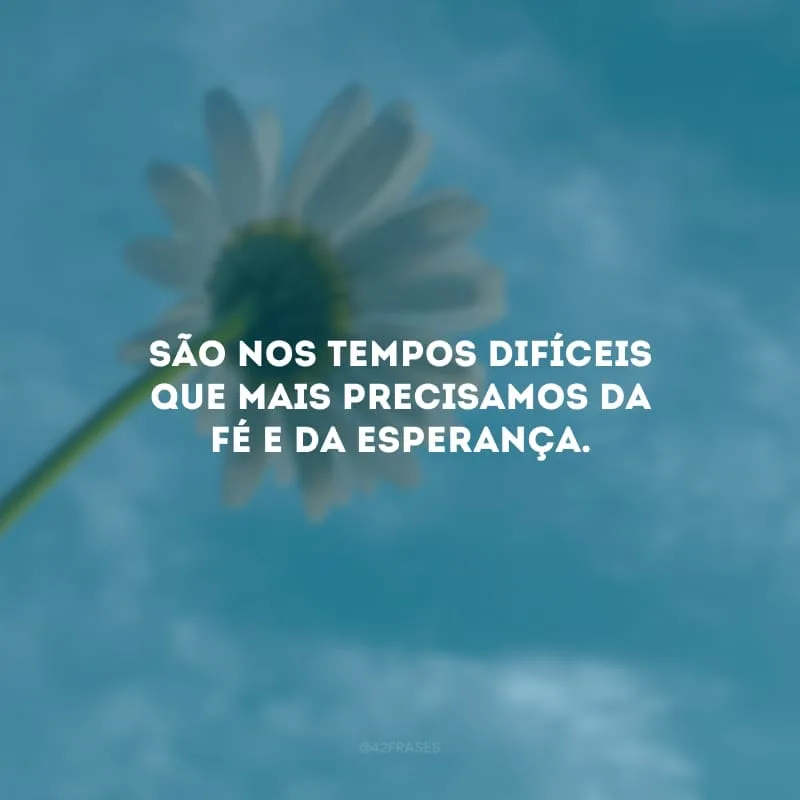 São nos tempos difíceis que mais precisamos da fé e da esperança. É hora de acordar o guerreiro que habita em você, cultivar a sua força e não desistir da batalha. Seja a sua superação! Tenha orgulho das suas lutas.