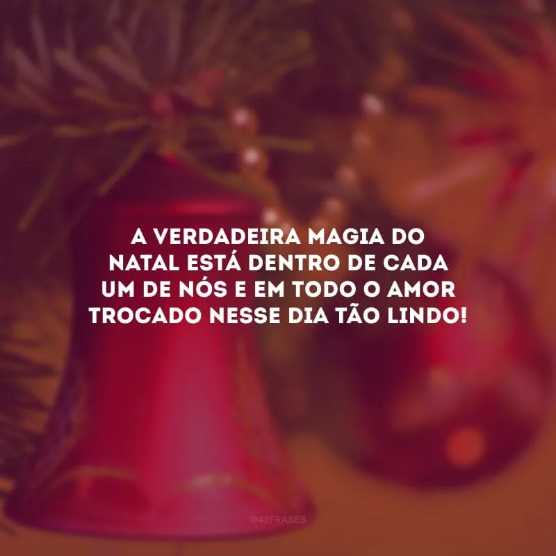 A verdadeira magia do Natal está dentro de cada um de nós e em todo o amor trocado nesse dia tão lindo! 