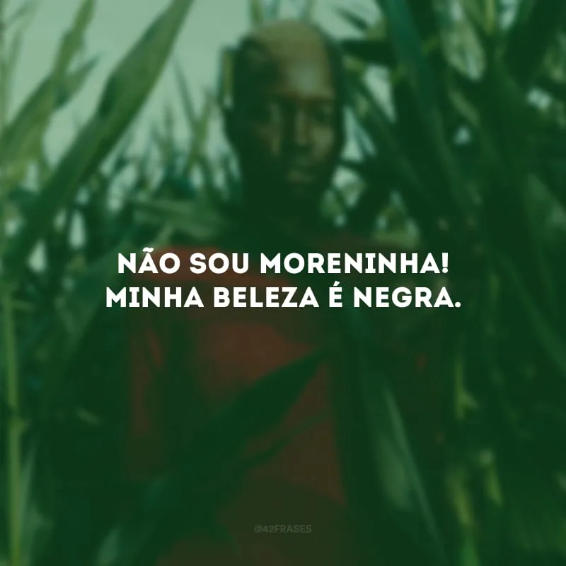 Não sou moreninha! Minha beleza é negra.