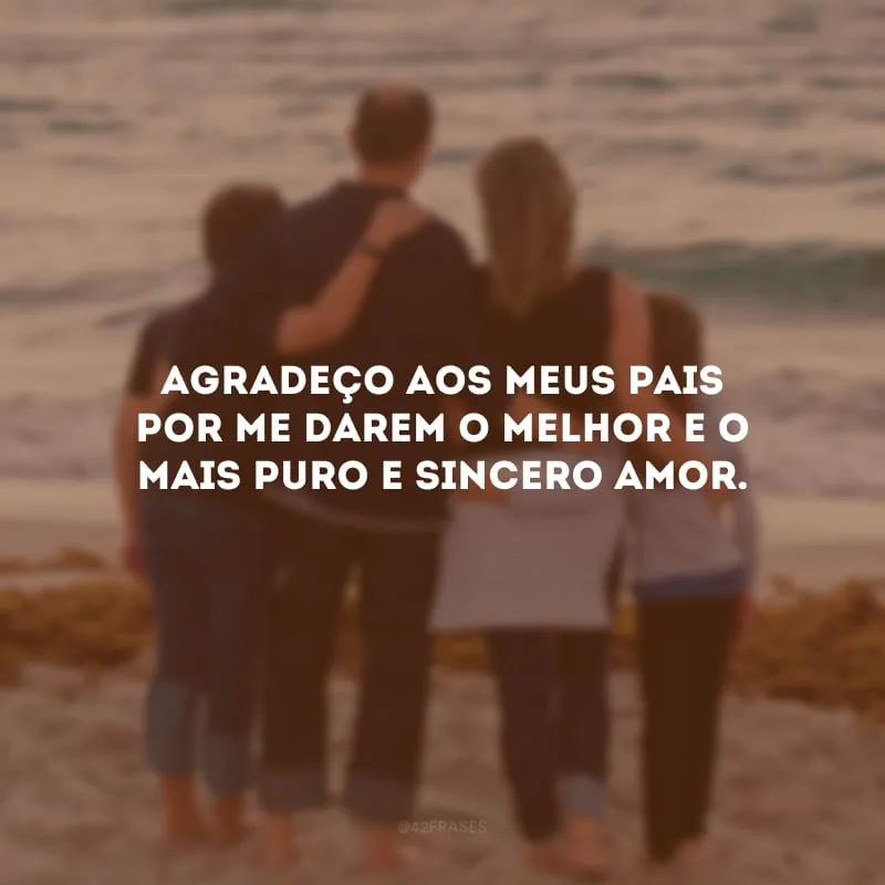 Agradeço aos meus pais por me darem o melhor e o mais puro e sincero amor.
