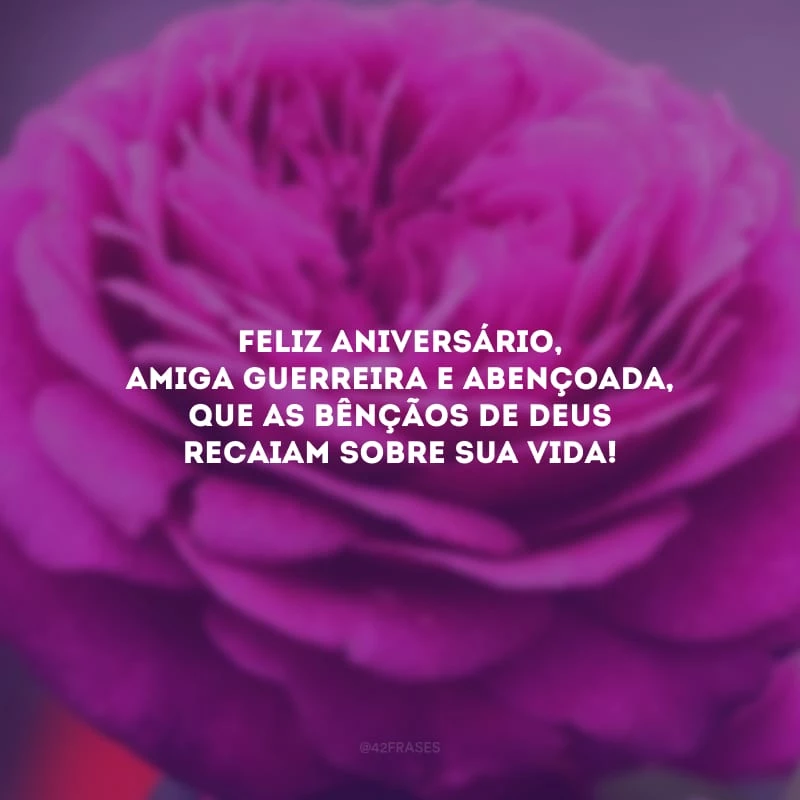 Feliz aniversário, amiga guerreira e abençoada, que as bênçãos de Deus recaiam sobre sua vida!