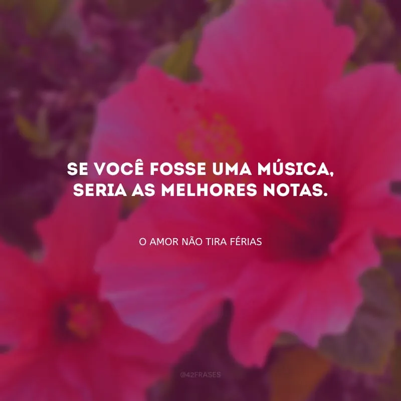 Se você fosse uma música, seria as melhores notas.