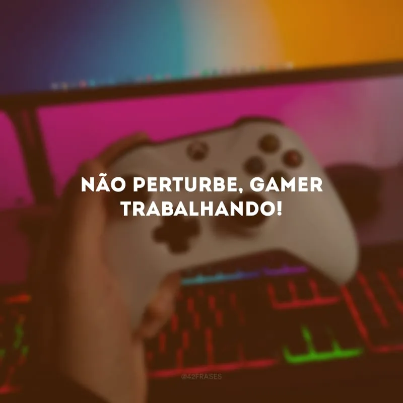 Não perturbe, gamer trabalhando!