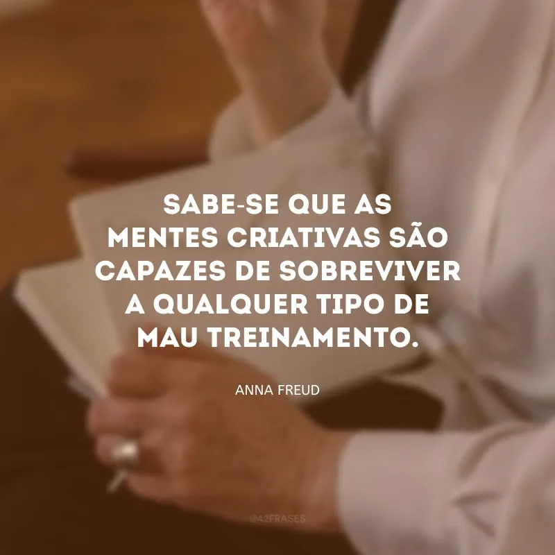 Sabe-se que as mentes criativas são capazes de sobreviver a qualquer tipo de mau treinamento. 
