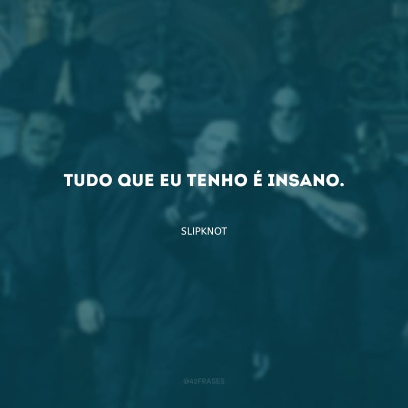 Tudo que eu tenho é insano.