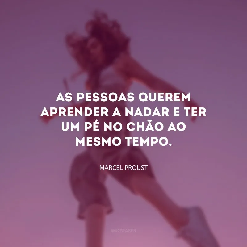 As pessoas querem aprender a nadar e ter um pé no chão ao mesmo tempo.