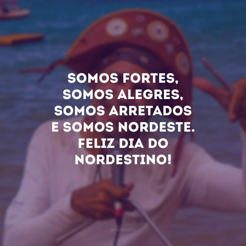 Somos fortes, somos alegres, somos arretados e somos nordeste. Feliz Dia do Nordestino!