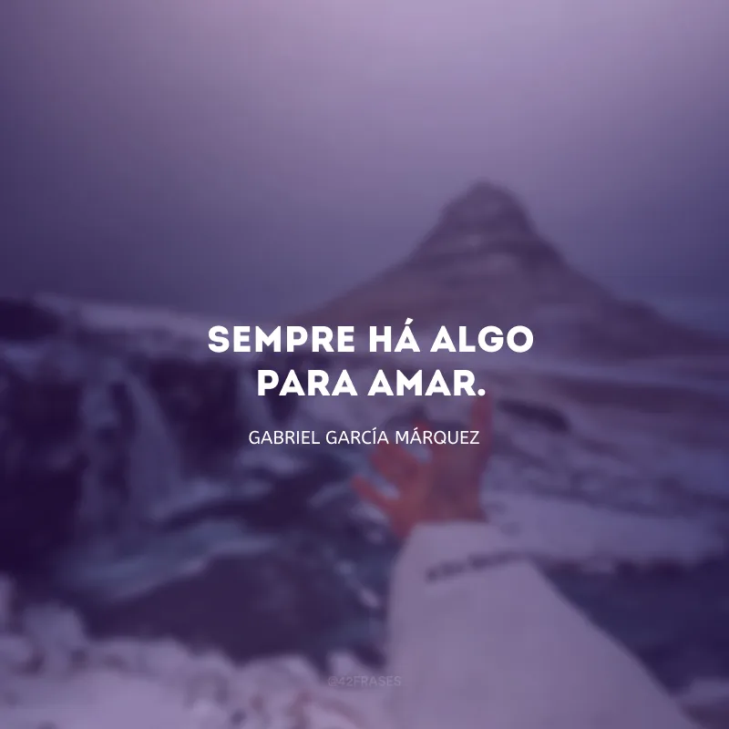 Sempre há algo para amar.