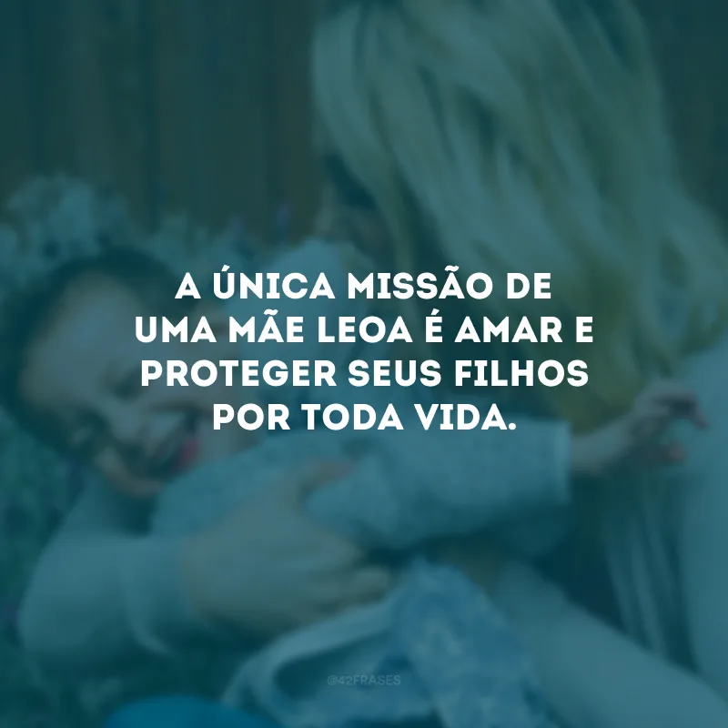 A única missão de uma mãe leoa é amar e proteger seus filhos por toda vida.