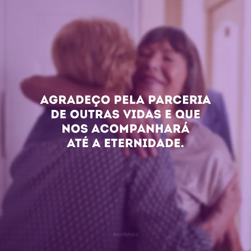 Agradeço pela parceria de outras vidas e que nos acompanhará até a eternidade.
