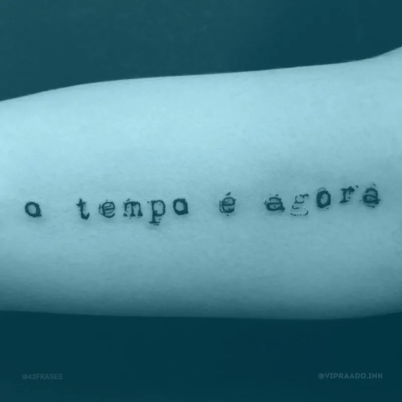 O tempo é agora.