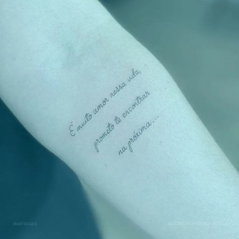 É muito amor nessa vida, prometo te encontrar na próxima.
