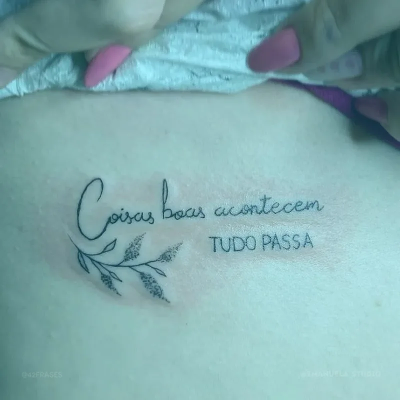 Coisas boas acontecem. Tudo passa.