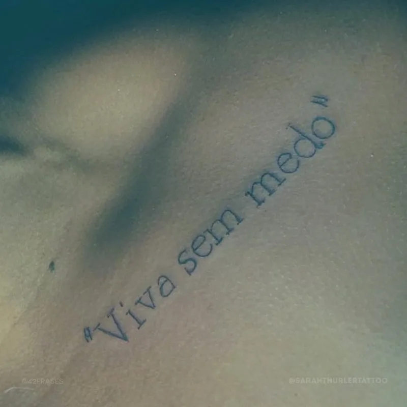 Viva sem medo.