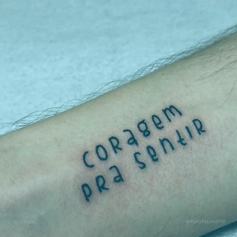 Coragem pra sentir.