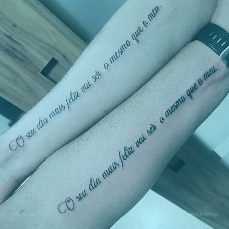 O seu dia mais feliz vai ser o mesmo que o meu.