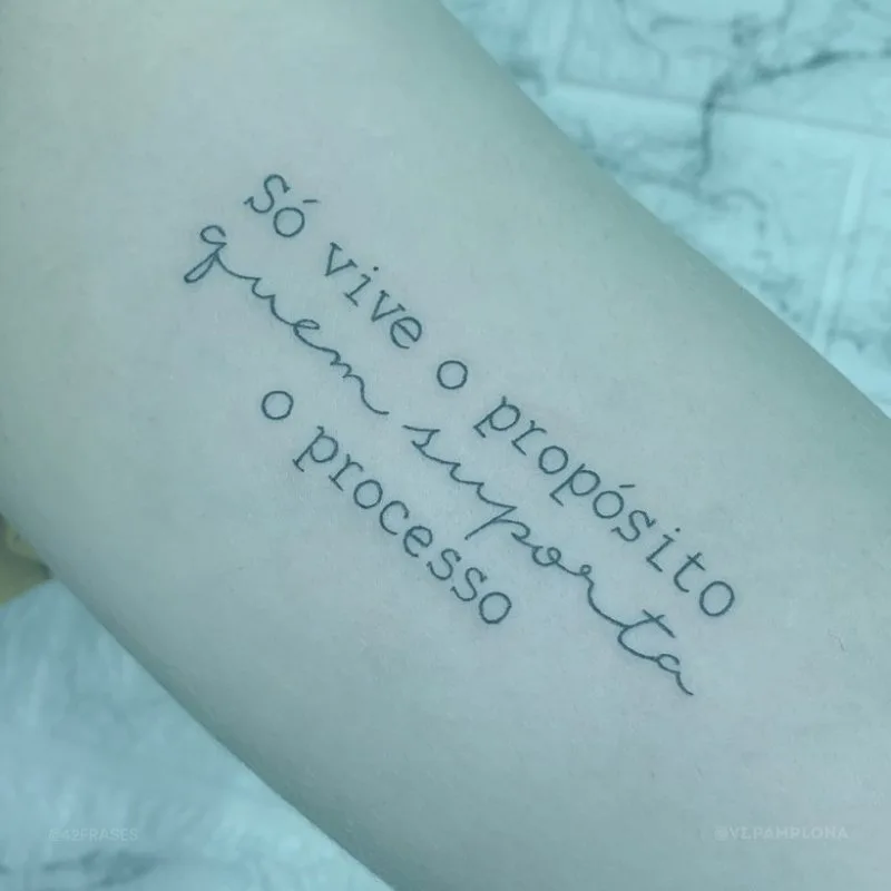 Só vive o propósito quem suporta o processo.