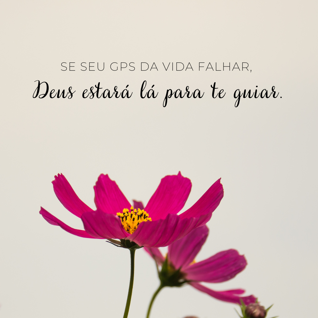 Se seu GPS da vida falhar, Deus estará lá para te guiar.