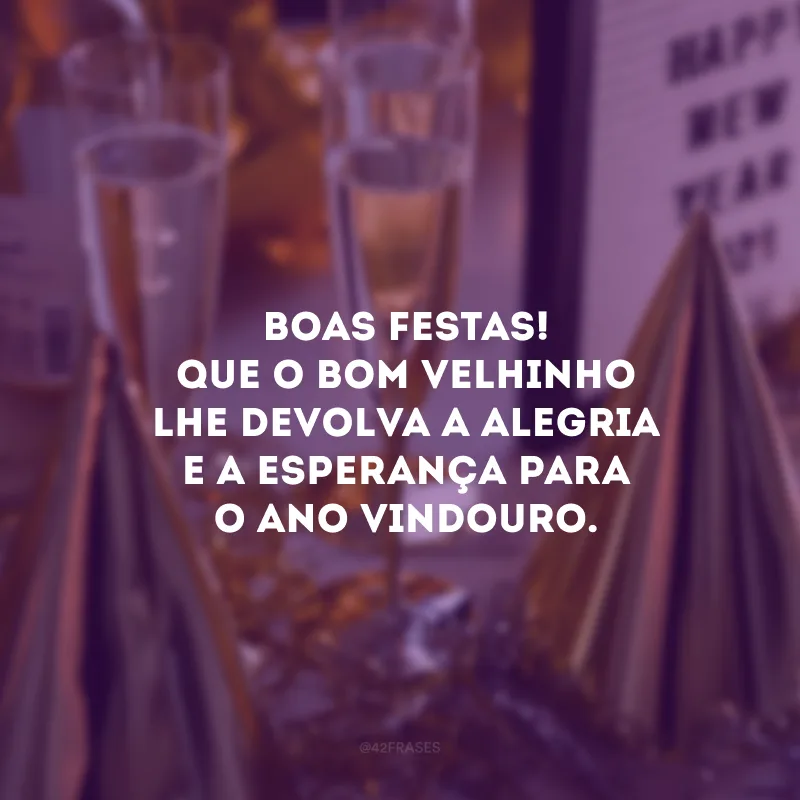 Boas Festas! Que a esperança de Jesus seja renovada em seu coração e que sua fé se fortaleça. 