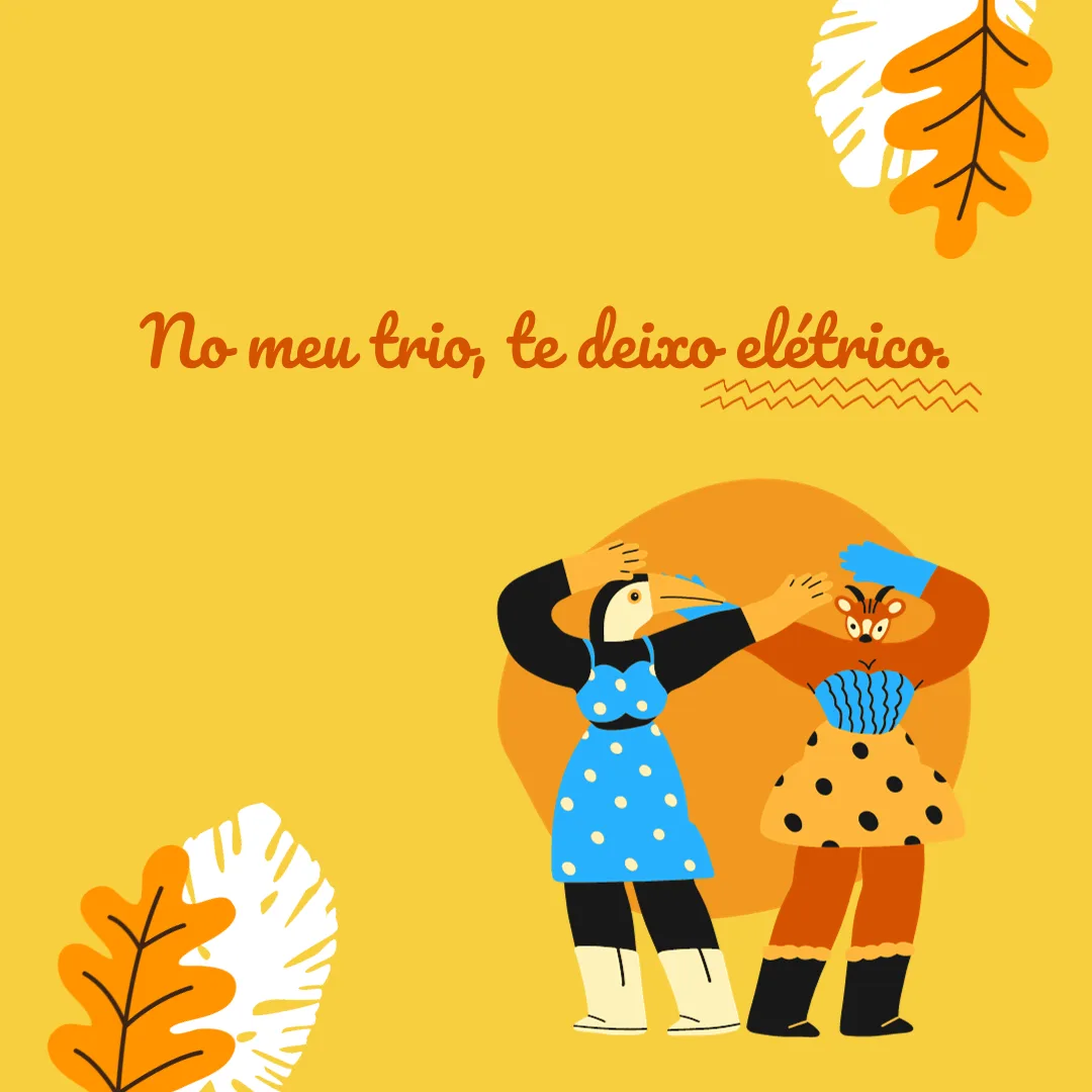 No meu trio, te deixo elétrico.