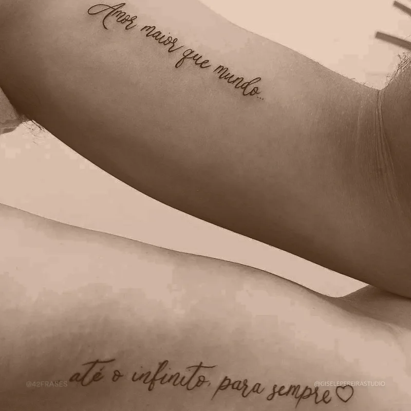 Amor maior que o mundo, até o infinito para sempre.