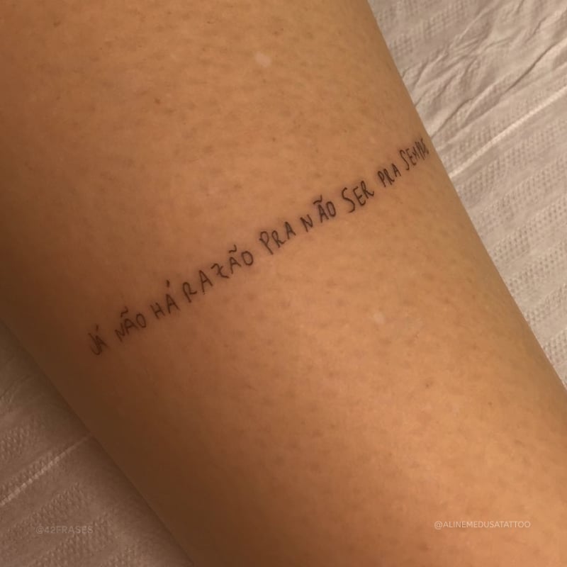 Já não há razão para não ser pra sempre. 