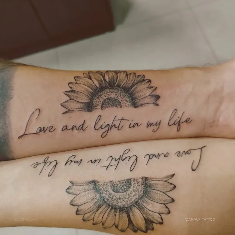 Love and light in my life. (Amor e luz em minha vida.) 