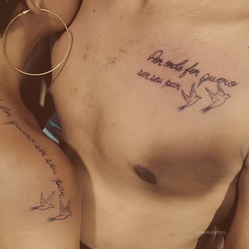 Por onde for quero ser seu par. 