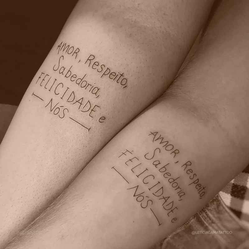 Amor, respeito, sabedoria, felicidade e nós!
