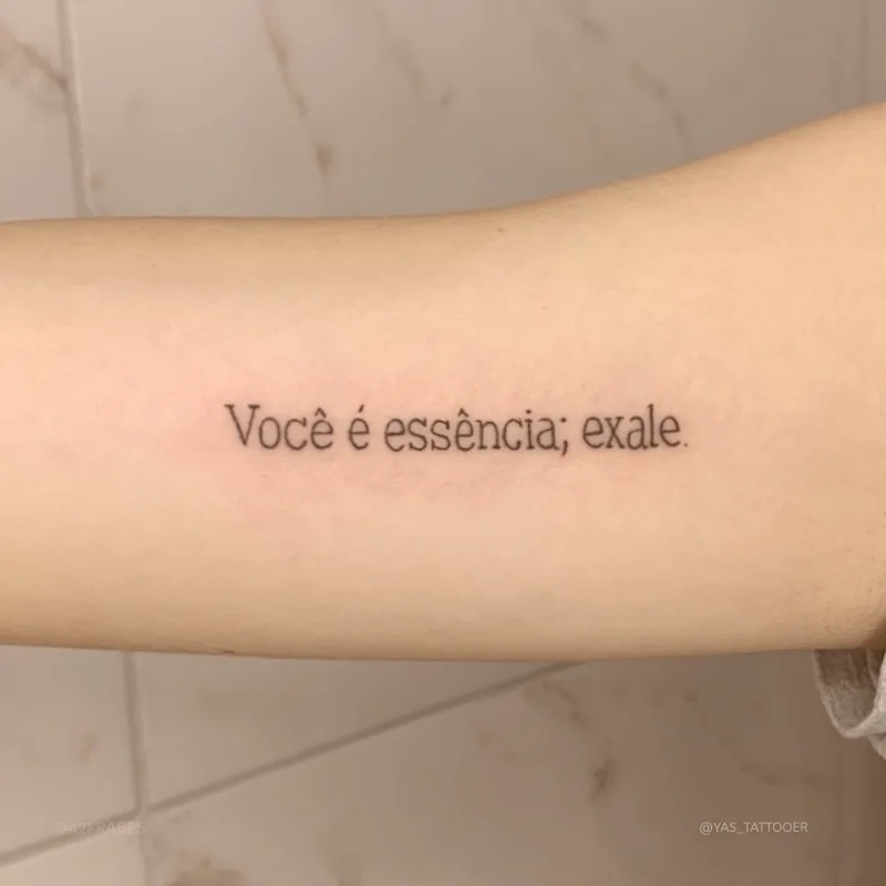 Você é essência, exale. 
