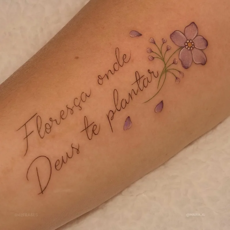 Floresça onde Deus te plantar. 