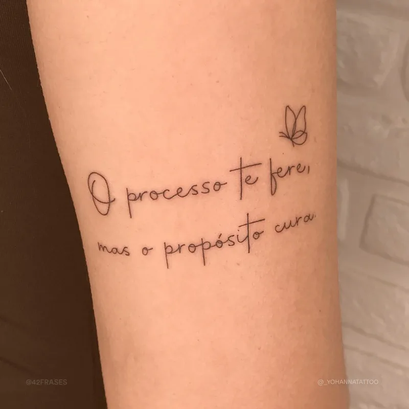 O processo te fere, mas o propósito te cura. 