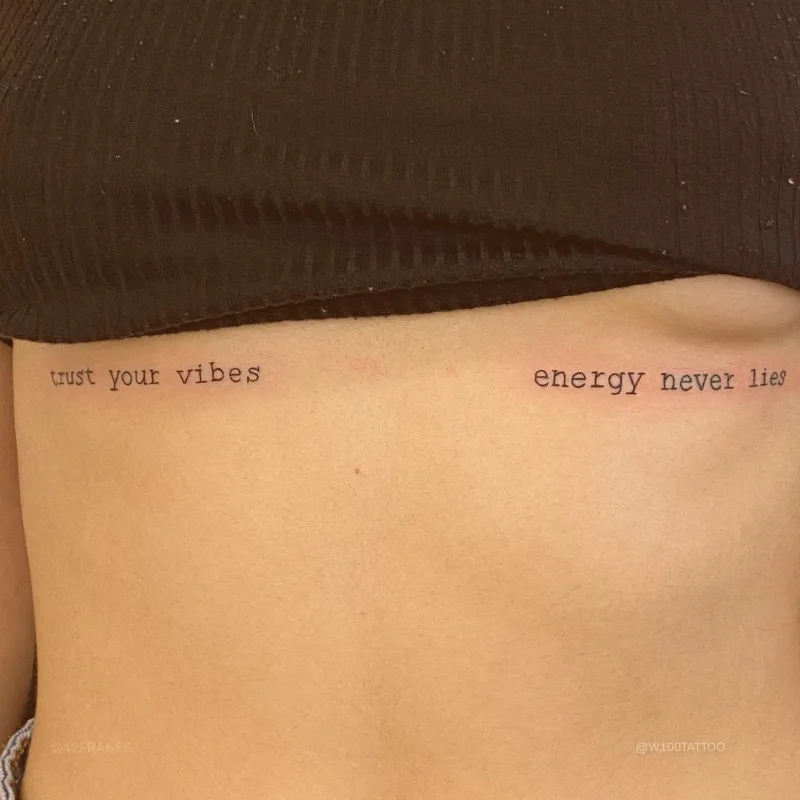 Trust your vibes. Energy never lies. (Confie em suas vibrações. A energia nunca mente.) 