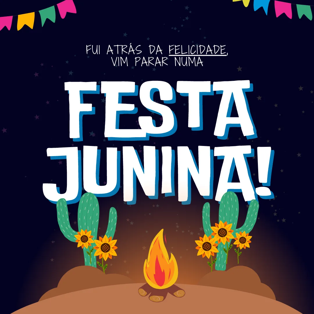Fui atrás da felicidade, vim parar numa Festa Junina!